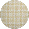 Piper Looms Mayfield Geometric AMF978 Gold Machine Washable Area Rug Round Main Image