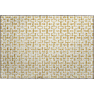Piper Looms Mayfield Geometric AMF978 Gold Machine Washable Area Rug Scatter Main Image