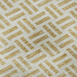 Piper Looms Mayfield Geometric AMF978 Gold Machine Washable Area Rug Swatch Image