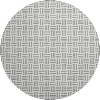 Piper Looms Mayfield Geometric AMF978 Gray Machine Washable Area Rug Round Main Image