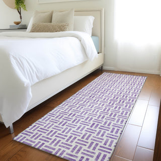 Piper Looms Mayfield Geometric AMF978 Lavender Machine Washable Area Rug Runner Lifestyle Image Feature