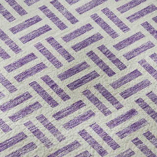 Piper Looms Mayfield Geometric AMF978 Lavender Machine Washable Area Rug Swatch Image