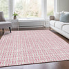Piper Looms Mayfield Geometric AMF978 Pink Machine Washable Area Rug Lifestyle Image Feature