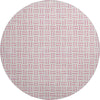 Piper Looms Mayfield Geometric AMF978 Pink Machine Washable Area Rug Round Main Image
