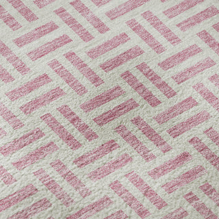 Piper Looms Mayfield Geometric AMF978 Pink Machine Washable Area Rug Swatch Image