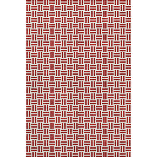 Piper Looms Mayfield Geometric AMF978 Red Machine Washable Area Rug main image