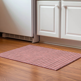 Piper Looms Mayfield Geometric AMF978 Red Machine Washable Area Rug Scatter Lifestyle Image Feature