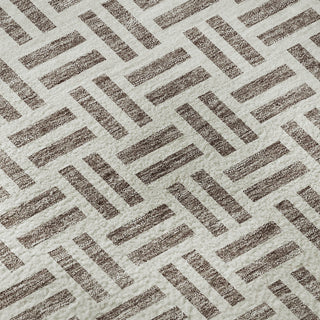 Piper Looms Mayfield Geometric AMF978 Taupe Machine Washable Area Rug Swatch Image
