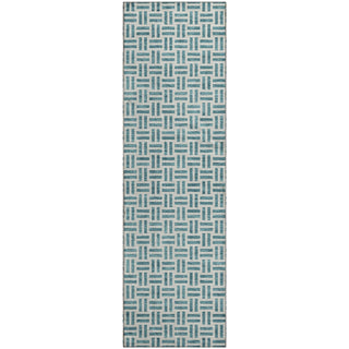 Piper Looms Mayfield Geometric AMF978 Teal Machine Washable Area Rug Runner Main Image