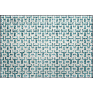 Piper Looms Mayfield Geometric AMF978 Teal Machine Washable Area Rug Scatter Main Image