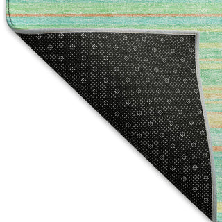Piper Looms Mayfield Stripes AMF979 Aqua Machine Washable Area Rug Backing Image