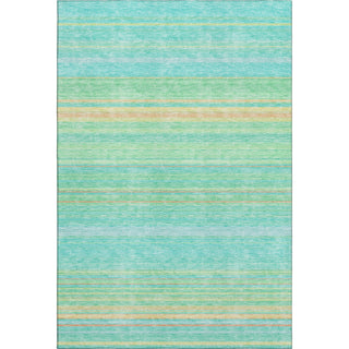 Piper Looms Mayfield Stripes AMF979 Aqua Machine Washable Area Rug main image