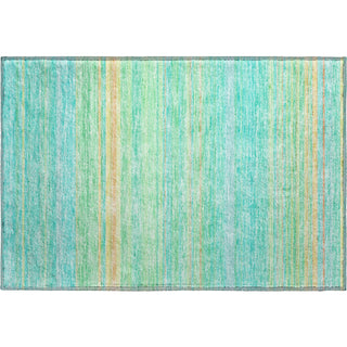 Piper Looms Mayfield Stripes AMF979 Aqua Machine Washable Area Rug Scatter Main Image