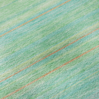 Piper Looms Mayfield Stripes AMF979 Aqua Machine Washable Area Rug Swatch Image