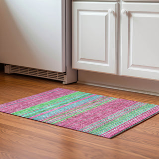 Piper Looms Mayfield Stripes AMF979 Blush Machine Washable Area Rug Scatter Lifestyle Image Feature