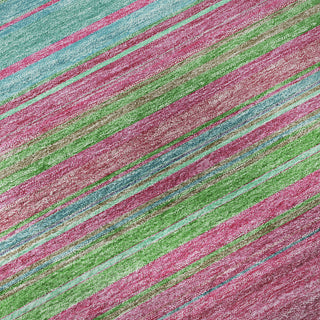 Piper Looms Mayfield Stripes AMF979 Blush Machine Washable Area Rug Swatch Image