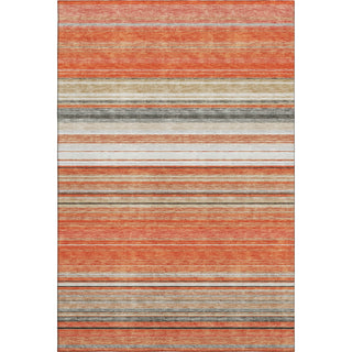 Piper Looms Mayfield Stripes AMF979 Coral Machine Washable Area Rug main image