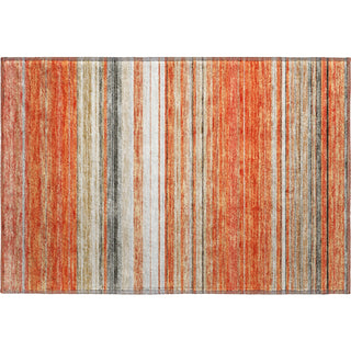 Piper Looms Mayfield Stripes AMF979 Coral Machine Washable Area Rug Scatter Main Image