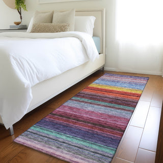 Piper Looms Mayfield Stripes AMF979 Lavender Machine Washable Area Rug Runner Lifestyle Image Feature
