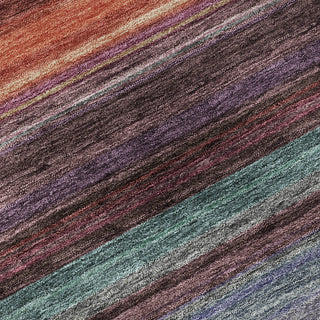 Piper Looms Mayfield Stripes AMF979 Lavender Machine Washable Area Rug Swatch Image