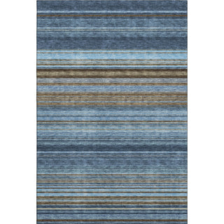 Piper Looms Mayfield Stripes AMF979 Navy Machine Washable Area Rug main image