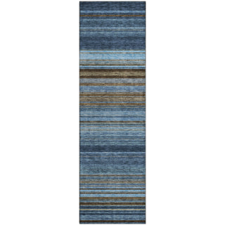 Piper Looms Mayfield Stripes AMF979 Navy Machine Washable Area Rug Runner Main Image