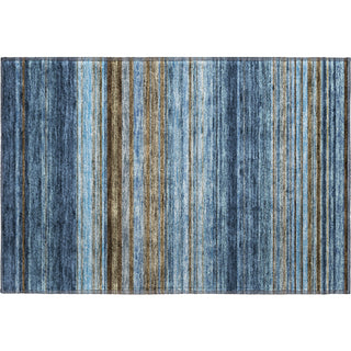 Piper Looms Mayfield Stripes AMF979 Navy Machine Washable Area Rug Scatter Main Image