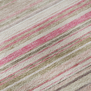 Piper Looms Mayfield Stripes AMF979 Pink Machine Washable Area Rug Swatch Image