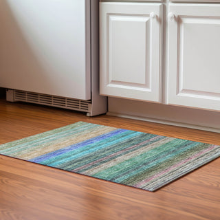 Piper Looms Mayfield Stripes AMF979 Sage Machine Washable Area Rug Scatter Lifestyle Image Feature
