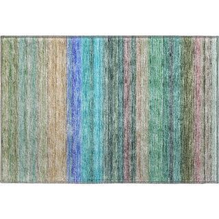 Piper Looms Mayfield Stripes AMF979 Sage Machine Washable Area Rug Scatter Main Image