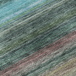 Piper Looms Mayfield Stripes AMF979 Sage Machine Washable Area Rug Swatch Image