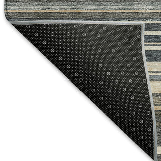 Piper Looms Mayfield Stripes AMF979 Taupe Machine Washable Area Rug Backing Image