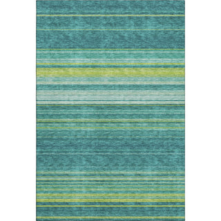 Piper Looms Mayfield Stripes AMF979 Teal Machine Washable Area Rug main image