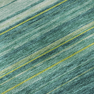 Piper Looms Mayfield Stripes AMF979 Teal Machine Washable Area Rug Swatch Image