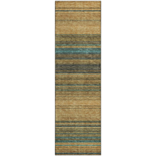 Piper Looms Mayfield Stripes AMF979 Wheat Machine Washable Area Rug Runner Main Image