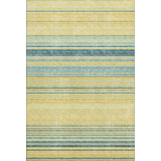 Piper Looms Mayfield Stripes AMF979 Yellow Machine Washable Area Rug main image