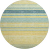 Piper Looms Mayfield Stripes AMF979 Yellow Machine Washable Area Rug Round Main Image