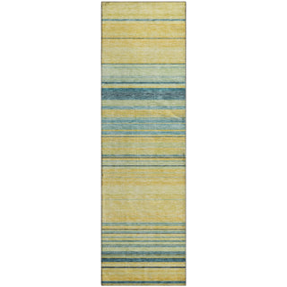 Piper Looms Mayfield Stripes AMF979 Yellow Machine Washable Area Rug Runner Main Image