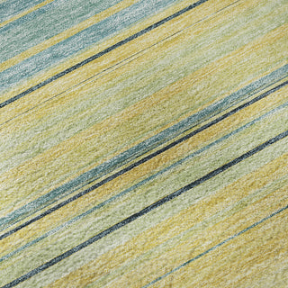 Piper Looms Mayfield Stripes AMF979 Yellow Machine Washable Area Rug Swatch Image