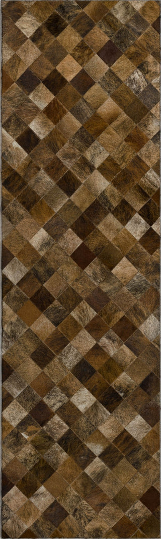 Piper Looms Mayfield Small Boxes AMF98 Brown Machine Washable Area Rug Runner Main Image