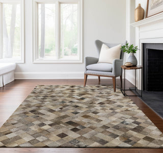 Piper Looms Mayfield Small Boxes AMF98 Gray Machine Washable Area Rug Lifestyle Image Feature