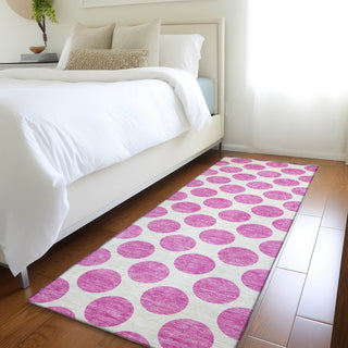 Piper Looms Mayfield Circles AMF980 Blush Machine Washable Area Rug Runner Lifestyle Image Feature