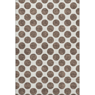 Piper Looms Mayfield Circles AMF980 Brown Machine Washable Area Rug main image