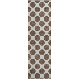 Piper Looms Mayfield Circles AMF980 Brown Machine Washable Area Rug Runner Main Image