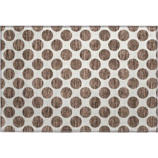 Piper Looms Mayfield Circles AMF980 Brown Machine Washable Area Rug Scatter Main Image