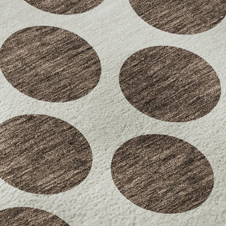 Piper Looms Mayfield Circles AMF980 Brown Machine Washable Area Rug Swatch Image