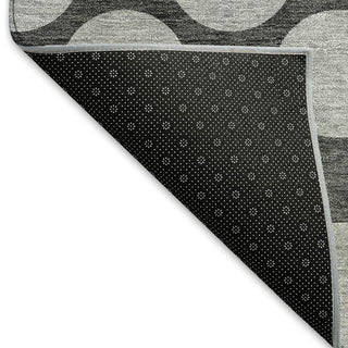 Piper Looms Mayfield Circles AMF980 Charcoal Machine Washable Area Rug Backing Image