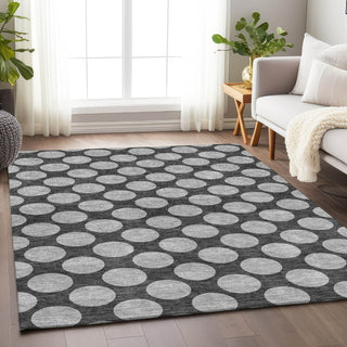 Piper Looms Mayfield Circles AMF980 Charcoal Machine Washable Area Rug Lifestyle Image Feature