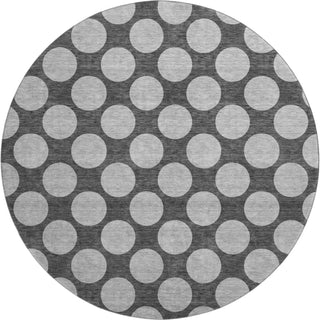 Piper Looms Mayfield Circles AMF980 Charcoal Machine Washable Area Rug Round Main Image