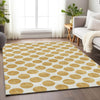 Piper Looms Mayfield Circles AMF980 Gold Machine Washable Area Rug Lifestyle Image Feature